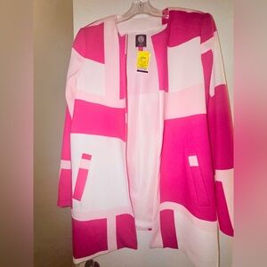 Vince Camuto Pink and White Women's Blazer